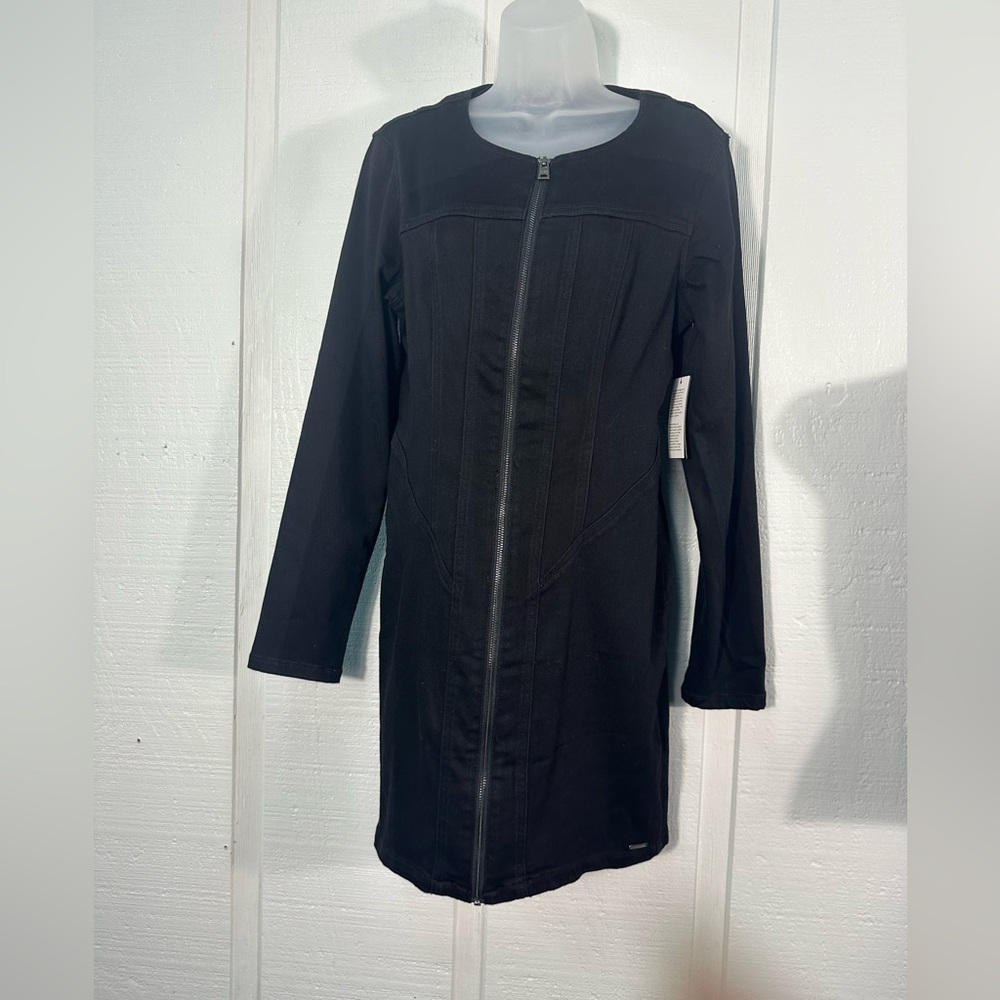 Guess Black Jean Corset Dress Size Large NWT - Picture 2 of 10